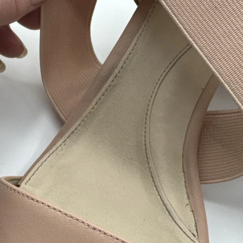 Cole Haan Aniston Elastic Sandal Mahogany Rose Leather 6.5‎  2.75